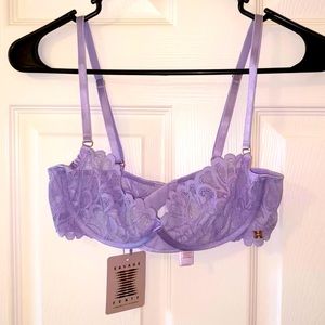 NWT 34C Savage X Fenty Lavender Lace Bra Balconette